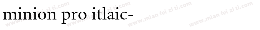 minion pro itlaic字体转换